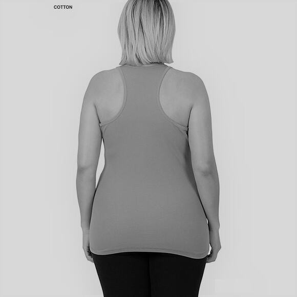 2X Dusty Olive Ribbed Seamless Racerback Tank Top Zenana oversized comfort plus - Picture 3 of 5